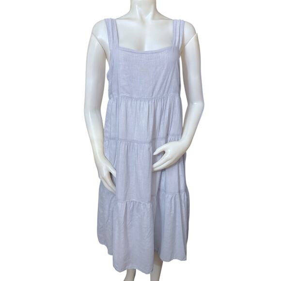 Madewell Light Gray Midi Dress - Picture 1 of 11